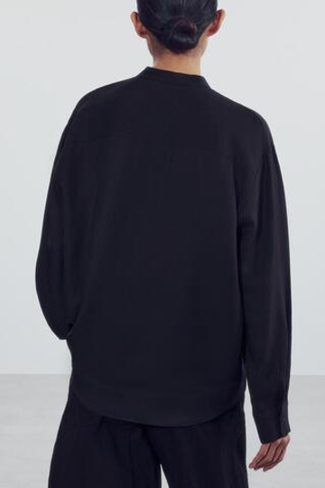 ZARA РУБАШКА НА ЗАПАХ — ZW COLLECTION, ЧЕРНЫЙ