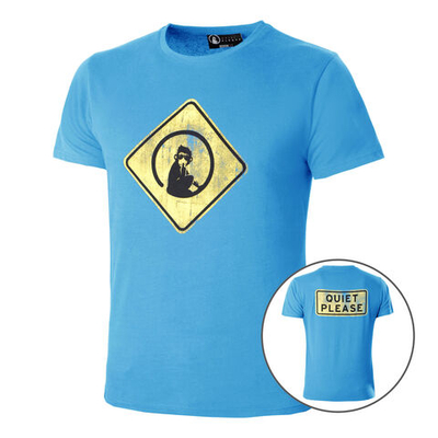 Мужское теннисное поло Quiet Please Australia Road Sign T-Shirt Men - Blue, Yellow