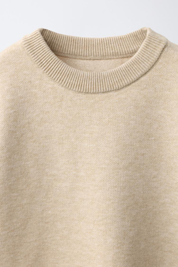 ZARA ОДНОТОННЫЙ СВИТЕР, РЫЖЕВАТО-КОРИЧНЕВЫЙ