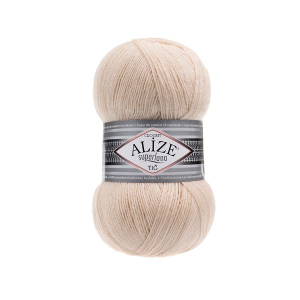 Пряжа Alize (Ализе) Superlana TIG / уп.5 мот. по 100 г, 570м, 310 шампань A