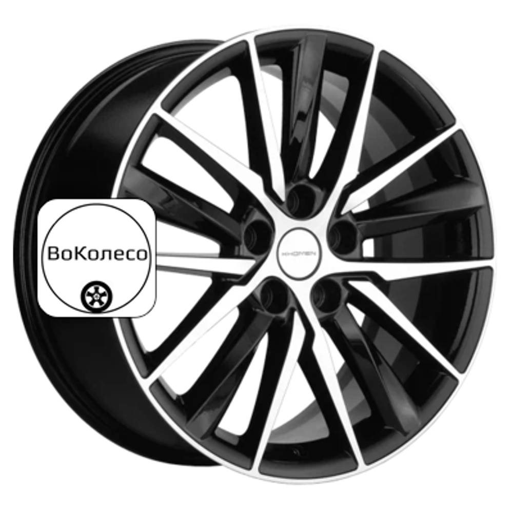 8x18/5x112 ET39 D66,6 KHW1807 (A6/Q5) Black-FP Khomen Wheels