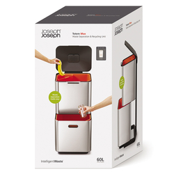Контейнер для мусора с двумя баками totem max, 60 л, белый