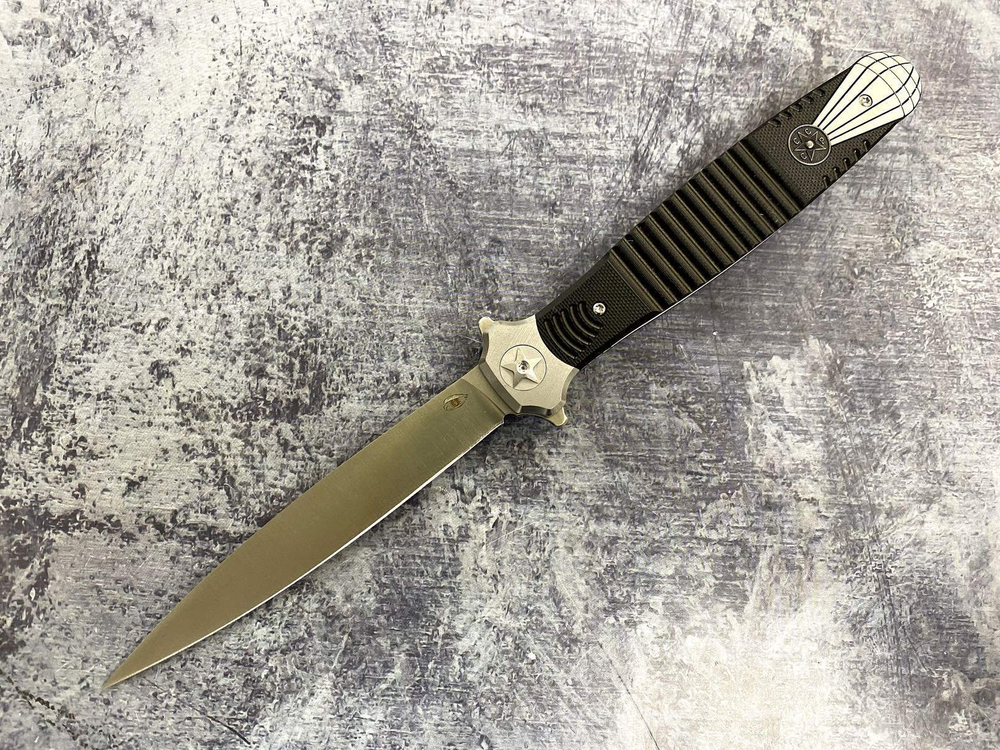 Складной нож ВДВ, сталь D2, G10, сталь