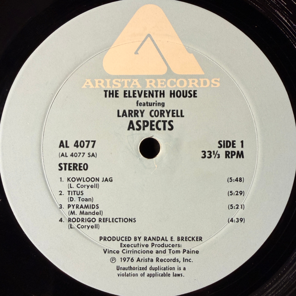 The Eleventh House Featuring Larry Coryell ‎– Aspects (США 1976г.)