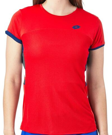 Женская теннисная футболка Lotto Squadra III Tee - красный