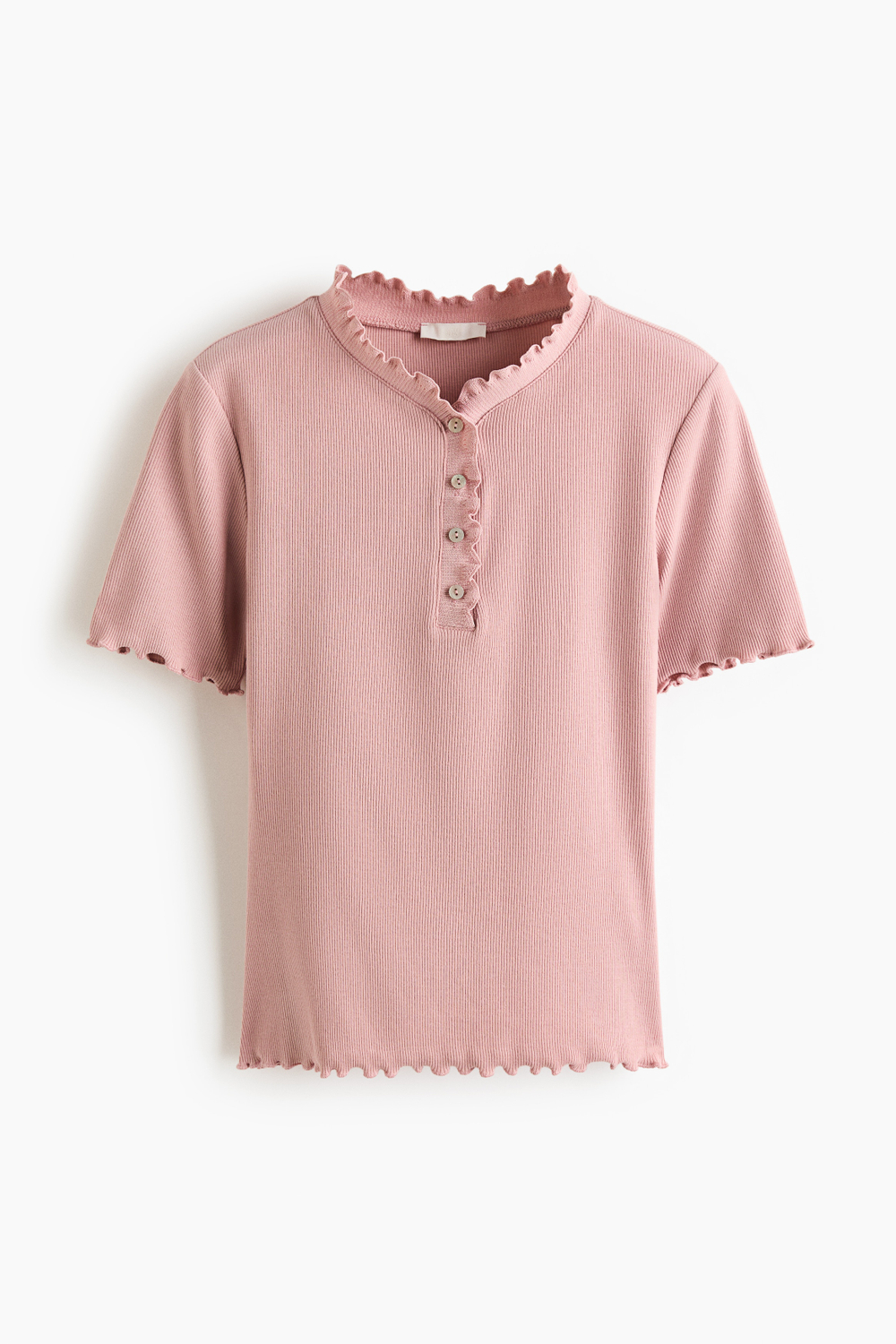 Топ из джерси с оверлоком - H&M