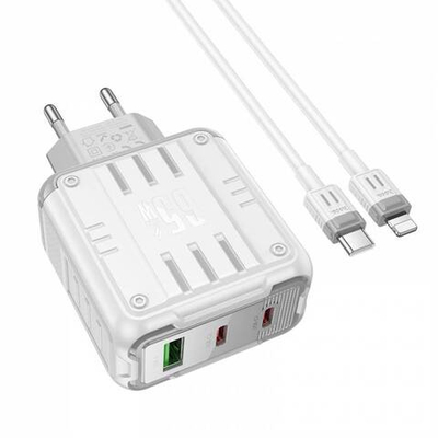 Зарядное устройство на Lightning Hoco C139A PD65W(2C1A) (white)
