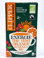 CLIPPER Чай зеленый "REVIVING ORGANIC" с апельсином, ацеролой, гуараной и матча, 20 пакетиков, 40 г (из Финляндии)