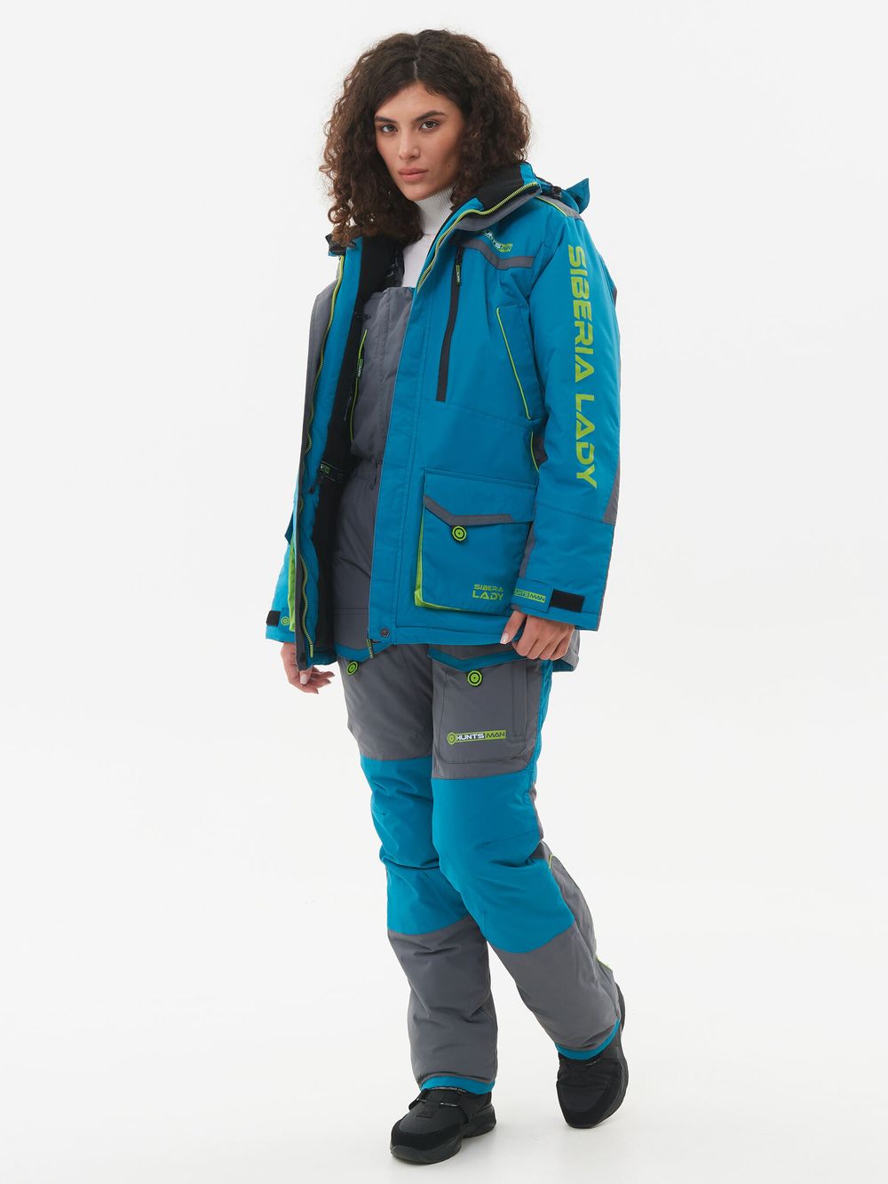 Костюм зимний Женский Siberia Lady ткань Breathable цвет Бирюза/Серый