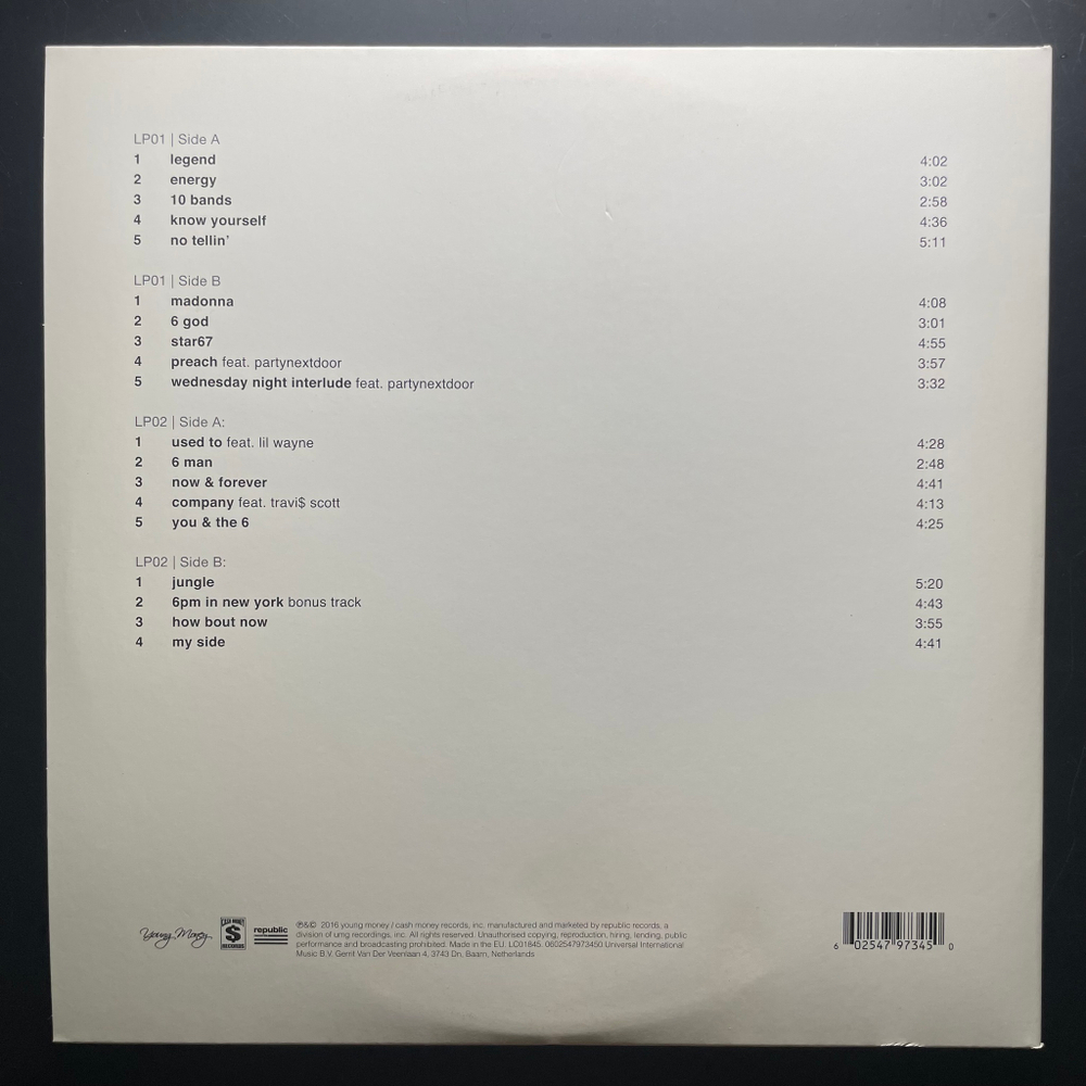 Drake ‎– If You're Reading This It's Too Late 2LP (Европа 2016г.)