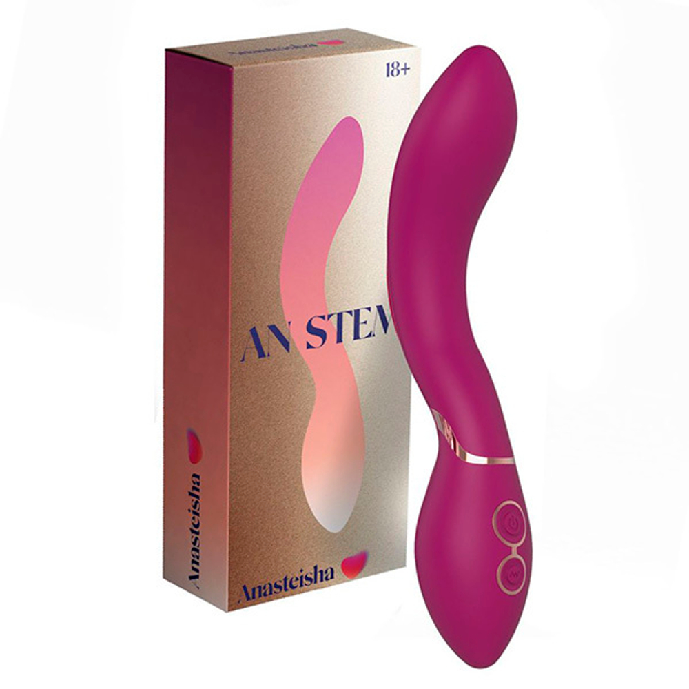 Сливовый вибратор 19,5см для зоны G Anasteisha Stem AN002