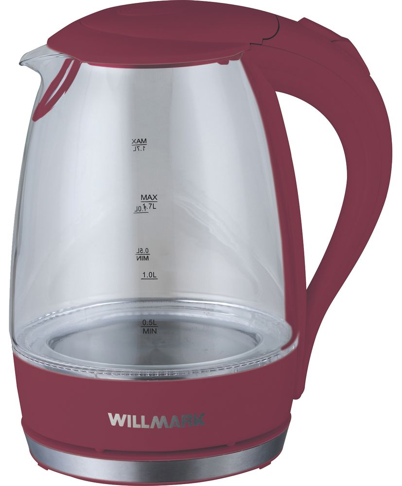 Чайник Willmark WEK-1708G бордовый