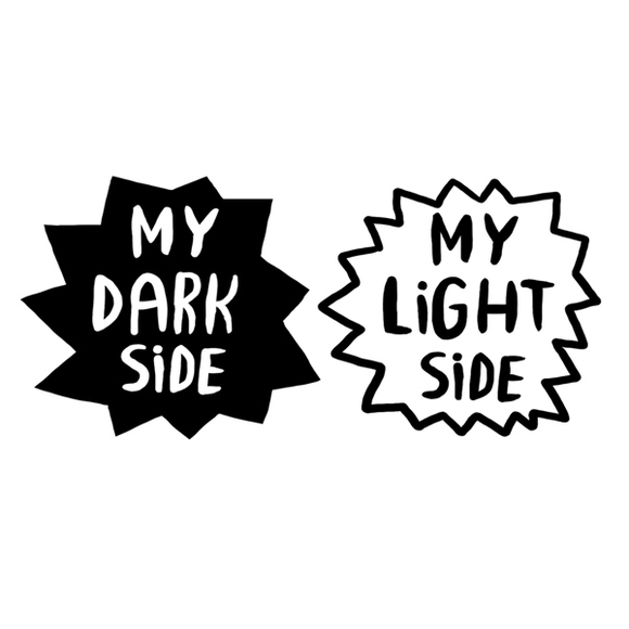 Временное тату My dark side (2 штуки в наборе)