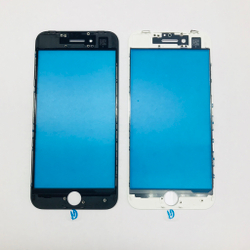 Стекло фронтальное с OCA, на IPhone 8/ 8 Plus в сборе с рамкой