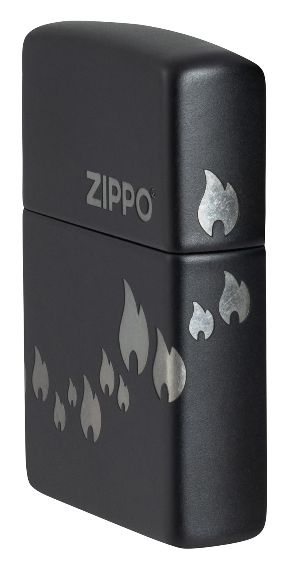 Зажигалка Zippo Classic с покрытием Black Matte, латунь/сталь, черная, матовая, 38x13x57 мм