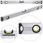 Уровень строительный алюминиевый Lamboss, 3 глазка, 60см