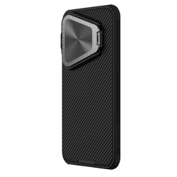 Чехол черного цвета от Nillkin с металлической откидной крышкой для камеры на Huawei P70 Pro (Pura 70 Pro, Pura 70 Pro+), серия CamShield Prop Case