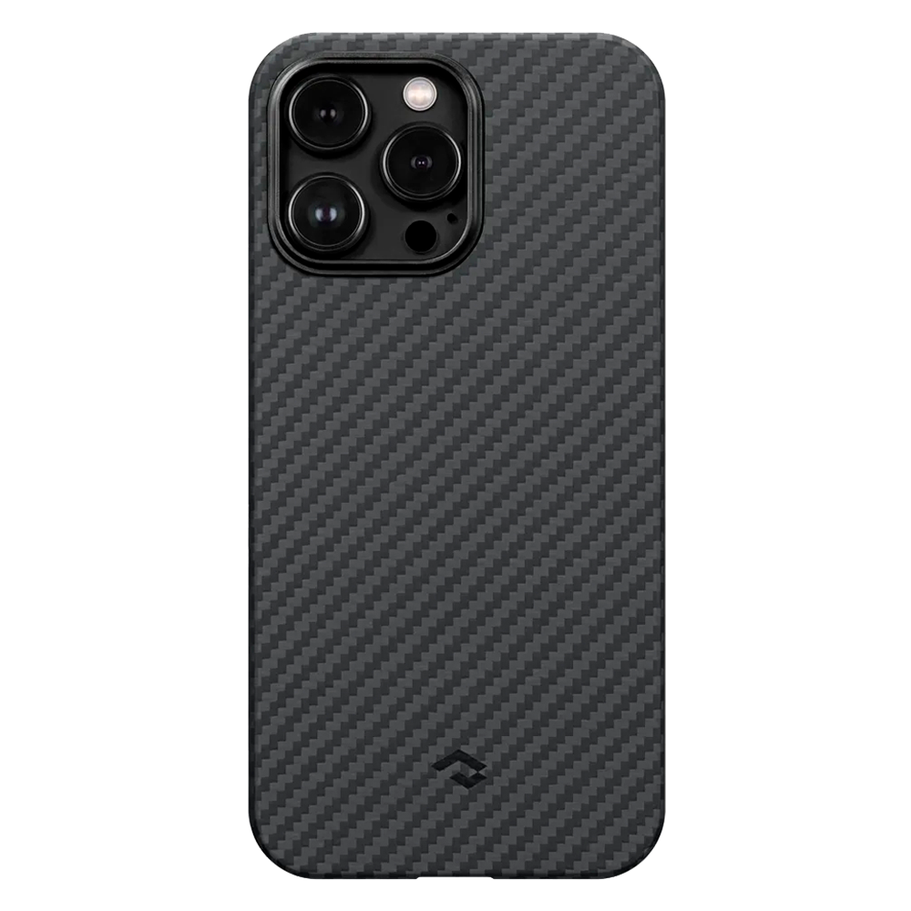 Чехол из арамидного волокна с поддержкой MagSafe PITAKA MagEZ Case 3 1500D для iPhone 14 Pro, Black / Grey Twill (Cаржевое переплетение)