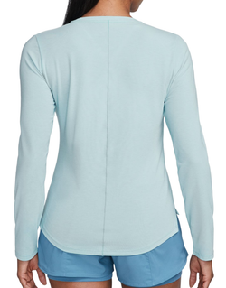 Женская теннисная футболка (dł. Рукава) Nike Dri-Fit One Luxe Lon Sleeve Top - ocean bliss/reflective silver