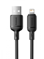 Usb Кабель-зарядка Lightning Baseus Silky Series 2.4A 1м (P10377702113-00) черный