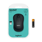 Мышь Logitech M220, Black/Charcoal (беспроводная 2.4 GHz) Бесшумная