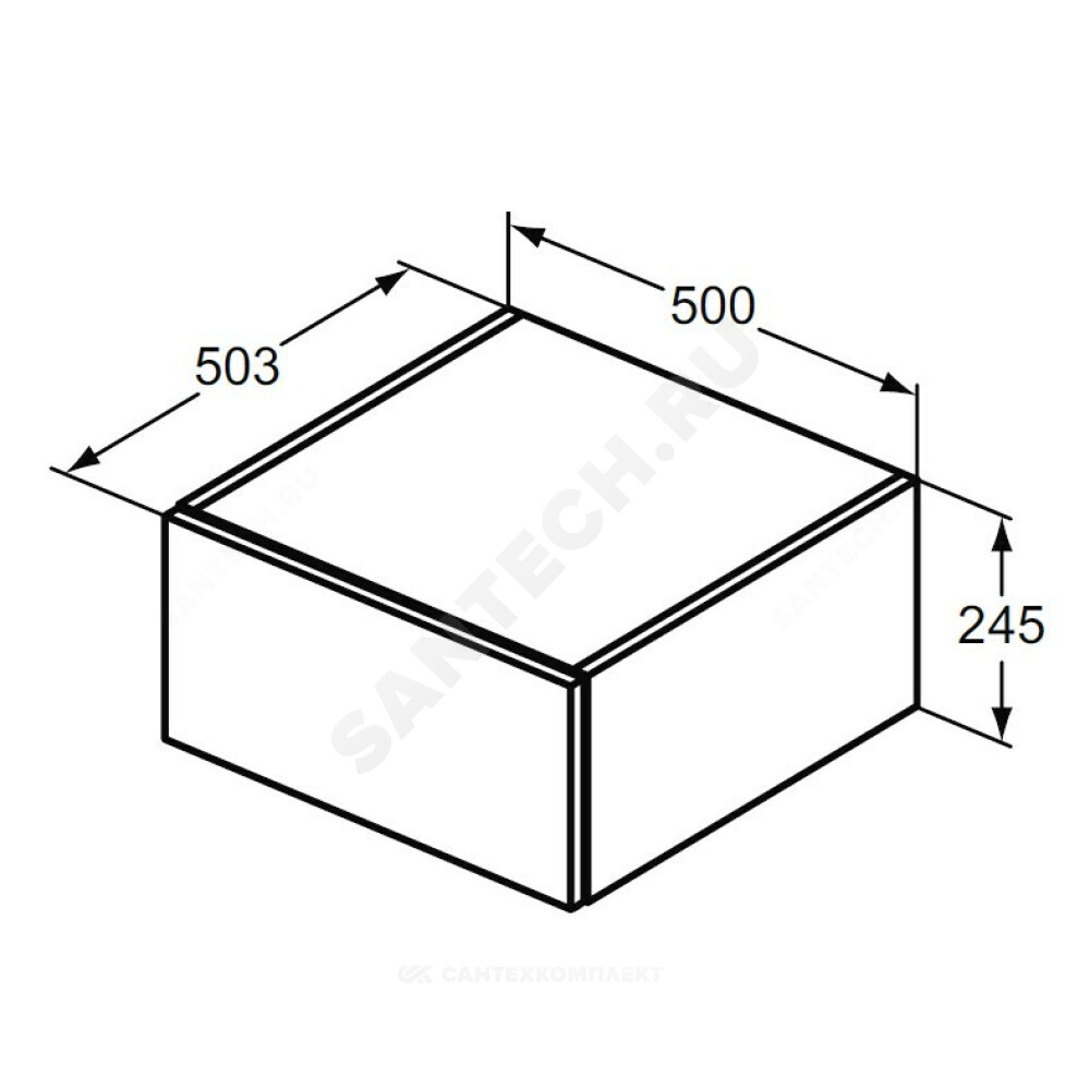 Шкаф ADAPTO 50 белый лак глянцевый Ideal Standard U8421WG
