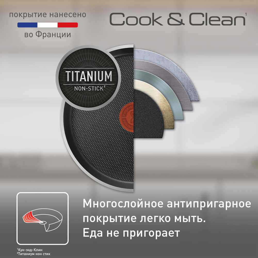 Сковорода для блинов Tefal Cook&Clean 22 см 4233522