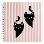Скетчпад 195x195мм. 40л. "Два кота" белый офсет 100 г/м², облож.полноцв.печать, гребень, выборочный