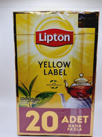 Чай черный пакетированный Lipton Yellow Label 120 пакетиков (120х3,2 г) 384 г (Турция)