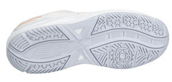 Женские кроссовки для бадминтона/сквоша Mizuno Cyclone Speed 4 - white/peach parfait/halogen blue
