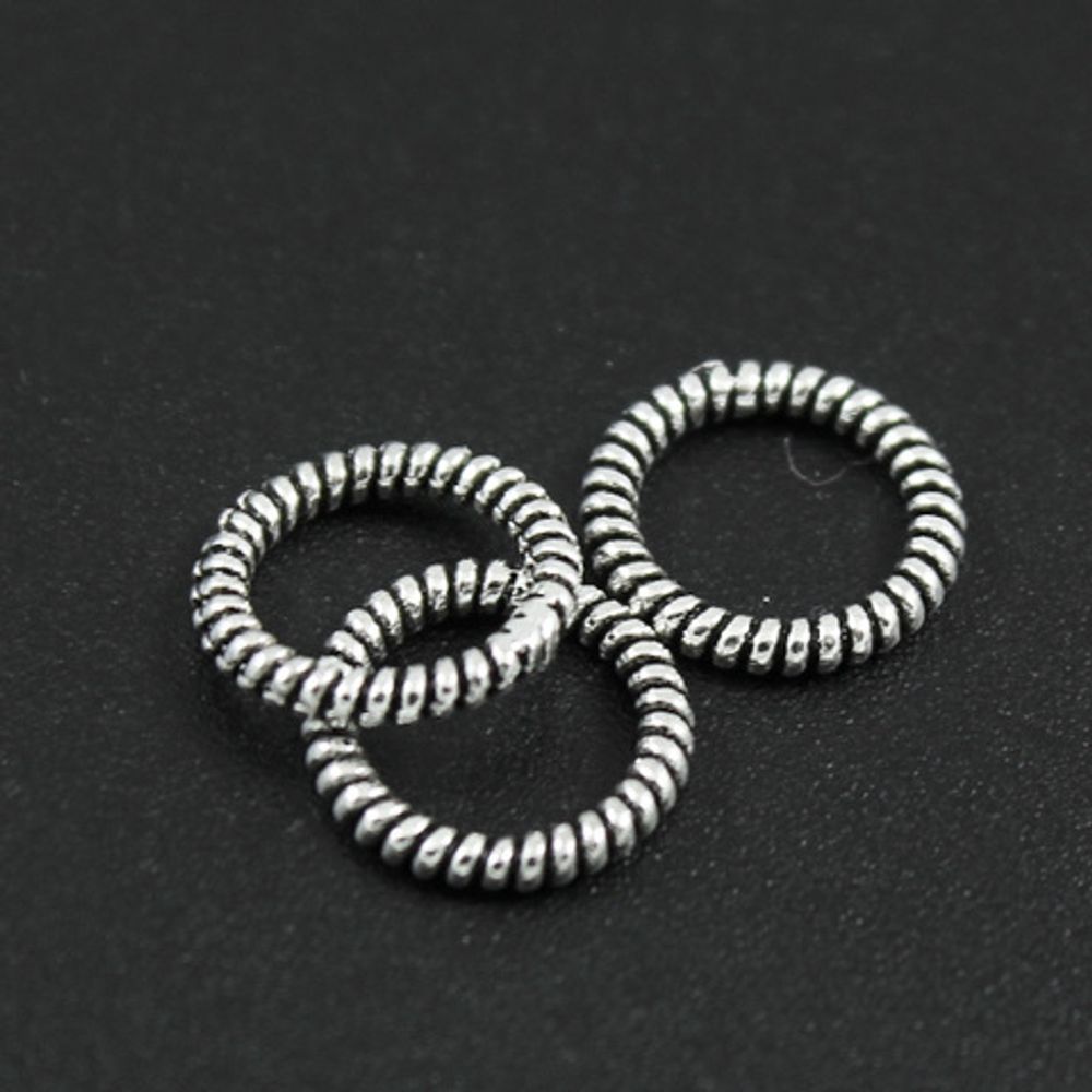 Колечко жгут закрытое 10 мм серебро 925