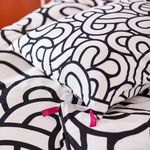 Комплект постельного белья IKEA SOTRONN (СОТРЕНН), Односпальный, Черно-белый, 150x200, 50x80 см