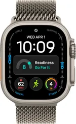 Часы Apple Watch Ultra 4, 49 мм, титан светлого цвета, миланский сетчатый браслет (2026)