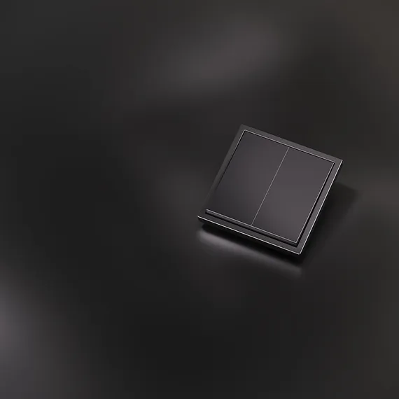 Клавиши для выключателя/переключателя двухклавишного Voltum S70 Metal Антрацит VLSM000312