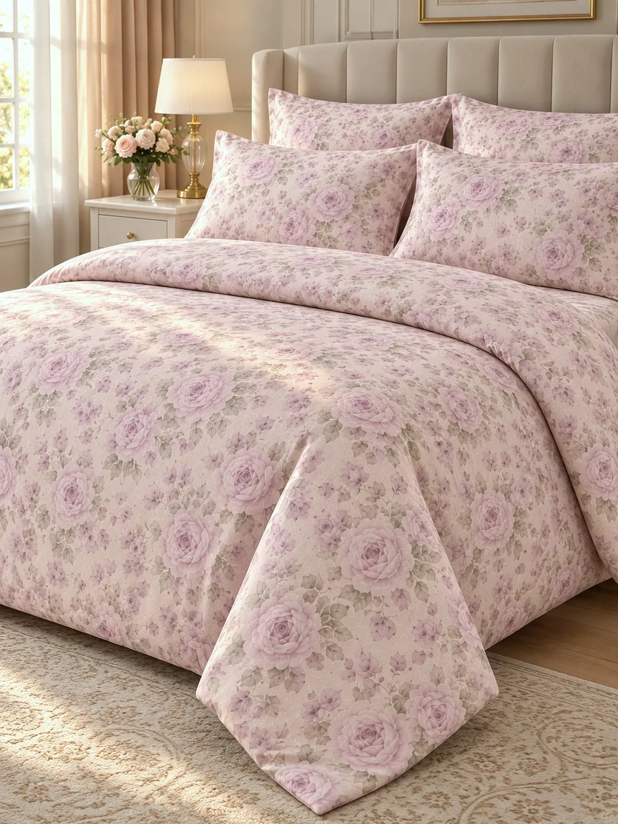 Gelin Home КПБ 6 пр. ROSE пыльная роза пододеяльник 200*220, простынь 240*260, наволочки 50*70 2шт, декоративные наволочки 50*70 2шт GLNN603 — фото 7