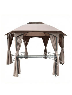 Шатер дачный Green Glade Gexagon Beige (сторона 195 см, площадь 10 м²)