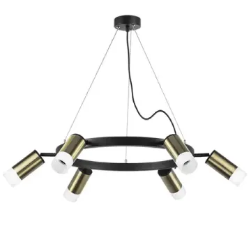 Люстра подвесная с акрилом 6*GU10 LR0163161 черный/ бронза Rullo Lightstar