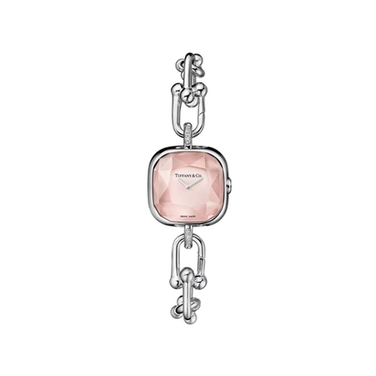 Часы - браслет из серебра 925 с бриллиантами, Tiffany 💠Hard Wear watch pink