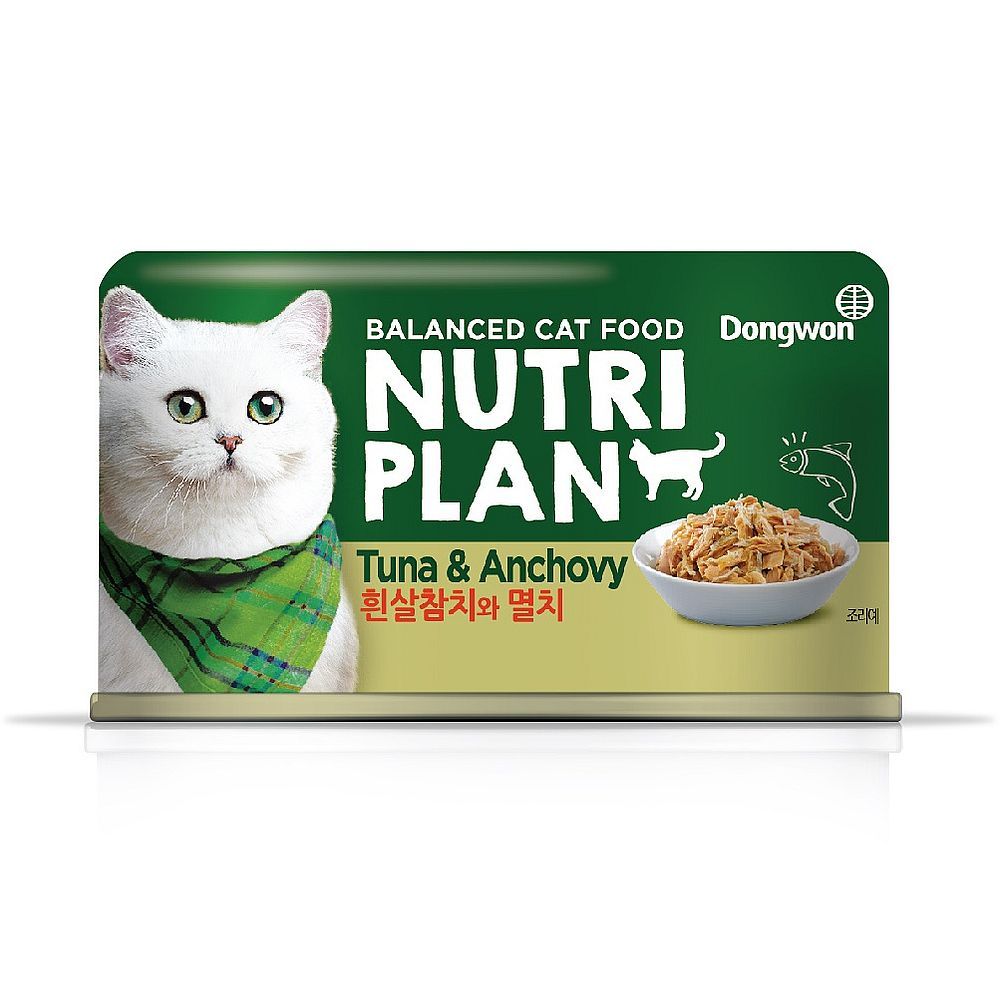 Влажный корм для кошек NUTRI PLAN Тунец с анчоусами в собственном соку, банка 160 г Влажный корм для кошек NUTRI PLAN Тунец с анчоусами в собственном соку, банка 160 г