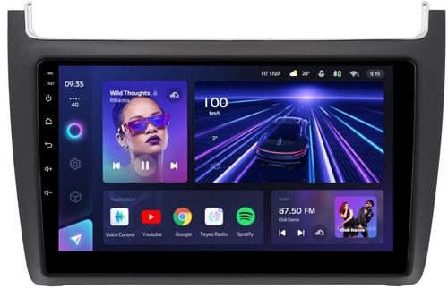 Магнитола для Volkswagen Polo 2009-2020 (рамка черная матовая) - Teyes CC3L на Android 10, CarPlay, 4G SIM-слот