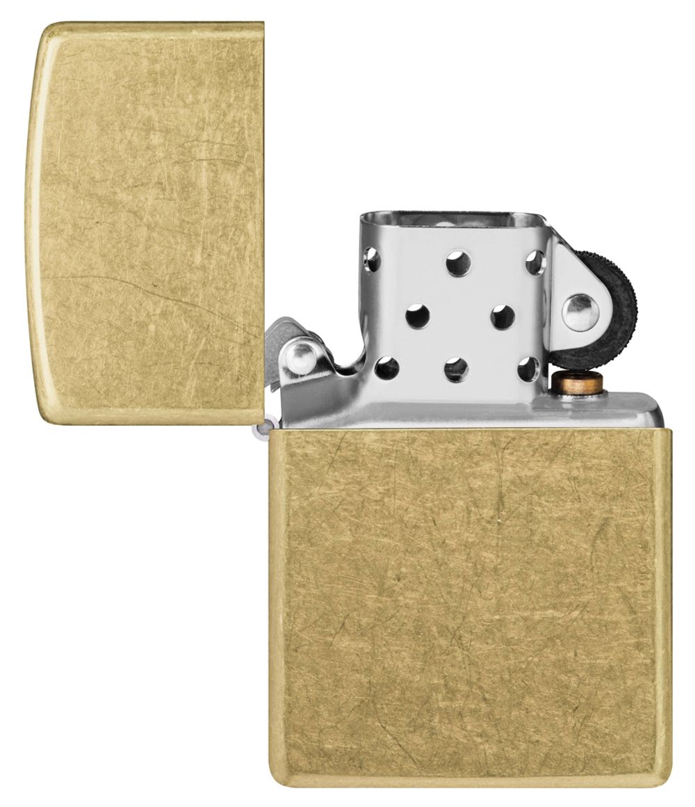 Зажигалка Zippo Classic с покрытием Street Brass золотистая (48267)