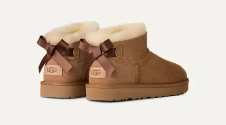 UGG Угги Ultra Mini Bailey Bow, каштановый