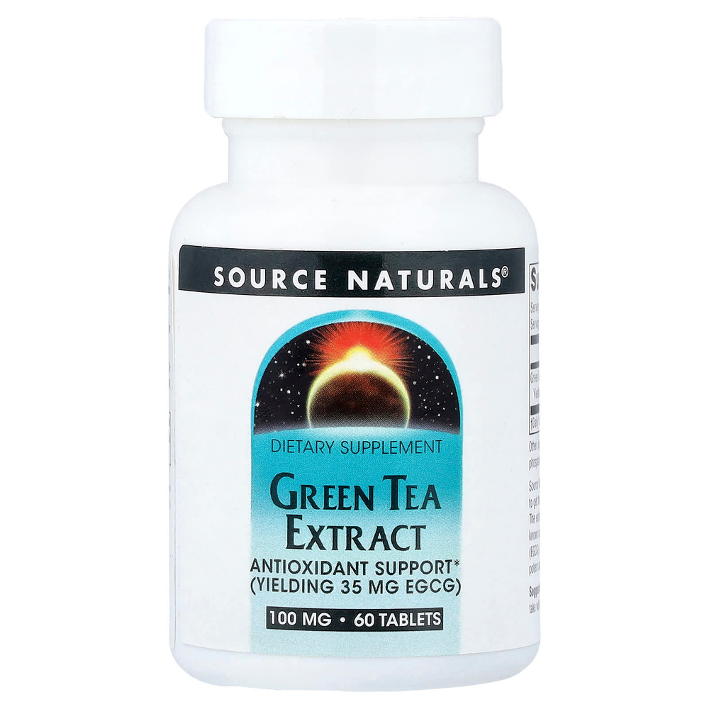 Source Naturals, экстракт зелёного чая, 60 таблеток (100 мг в 1 таблетке)