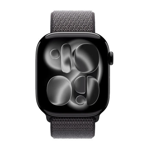 Умные часы Apple Watch Series 11 GPS, 46mm, Jet Black Aluminium Case with Dark Gray Sport Loop