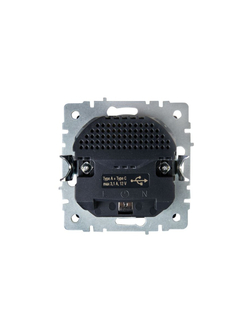 Розетка BRITE РЮш11-1-БрШ 16А с USB A+C 18Вт с заземл. защ. шторки механизм шампань IEK BR-R14-16-U22-018-K37