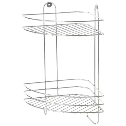 Полка угловая двухъярусная Vento Plus 23*23*41,5 см хром