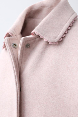 ZARA БОМБЕР С ВОЛНИСТОЙ ОТДЕЛКОЙ, РОЗОВЫЙ