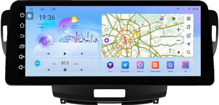 Магнитола для Honda Accord 8 2008-2012 (ШГУ монохром, рамка вниз) - FarCar монитор 12.3" 2K QLED на Android 14, Быстрая, CarPlay, 4G SIM-слот