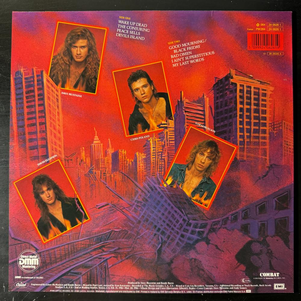 Megadeth ‎– Peace Sells... But Who's Buying? (Европа 1986г.)