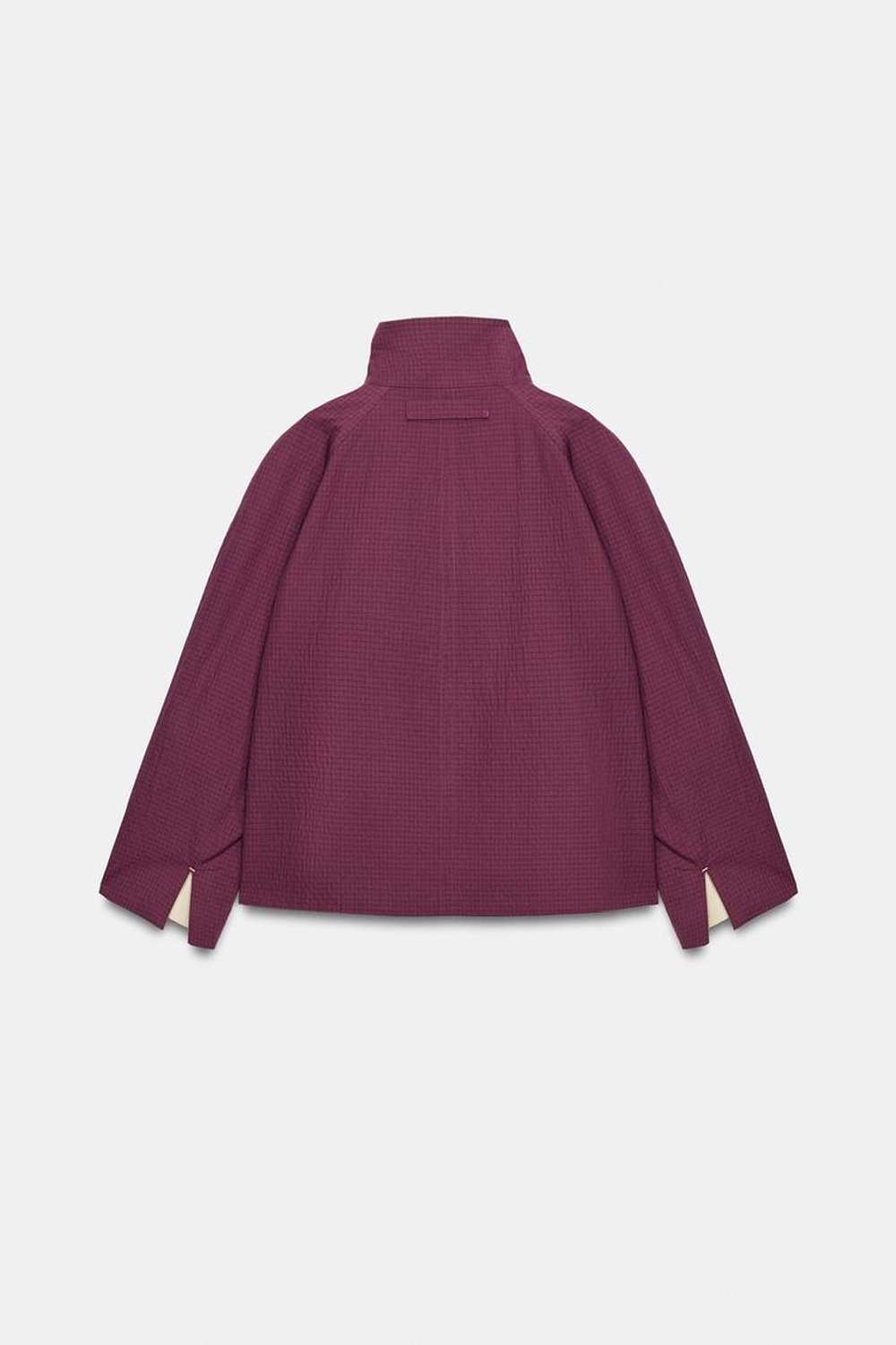 ZARA УКОРОЧЕННАЯ ДВУСТОРОННЯЯ КУРТКА — ZW COLLECTION, ВИННЫЙ
